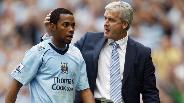 Hughes moved to Manchester City and was at the helm the Abu Dhabi takeover was completed. Hughes signed Robinho among others, but was replaced in 2009.