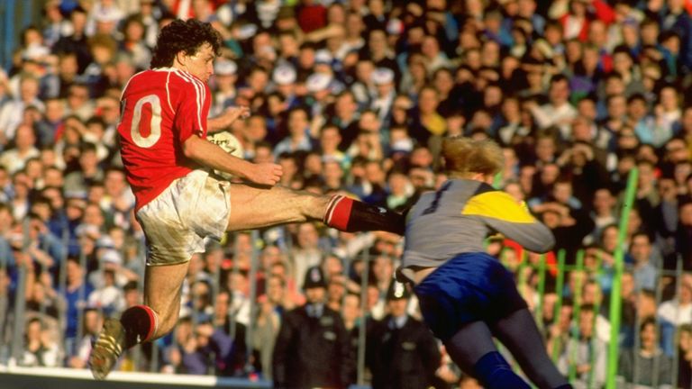 United brought Hughes back in 1988 and the striker played a large part in helping Sir Alex Ferguson win his first trophy as United boss in 1990.