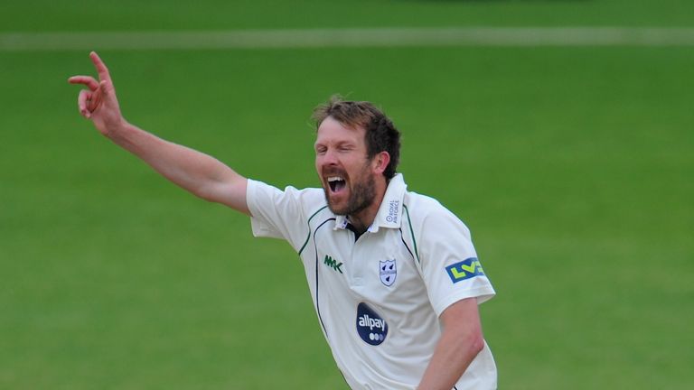Worcestershire bowler Alan Richardson appeals for a wicket during day three of the LV County Championship Division Two match against Essex at New Road