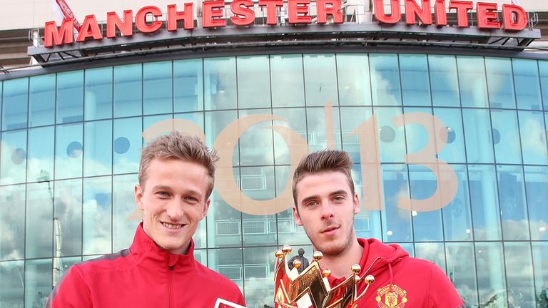 Anders Lindegaard and David de Gea of Manchester United 
