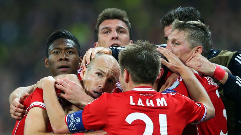 His team-mates joined him to enjoy the moment.