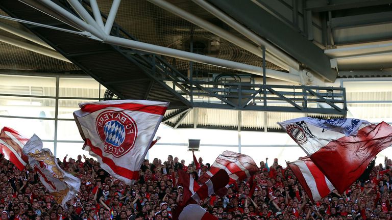 The Bayern fans were also in fine voice.