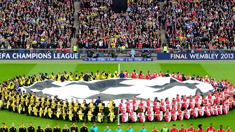 Both teams had to wait before kick-off.