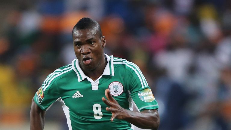 Brown Ideye of Nigeria during the 2013 Africa Cup of Nations Final against Burkina at FNB Stadium in Johannesburg, South Africa.