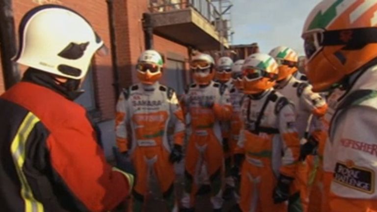 Force India fire training
