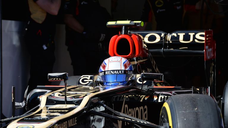 Romain Grosjean heads out