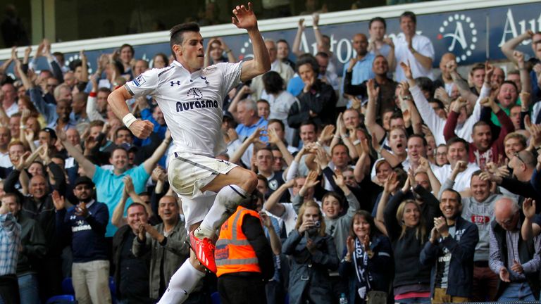 Gareth Bale celebrates 