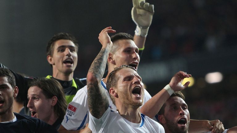 Hoffenheim: Celebrate their play-off victory over Kaiserslautern