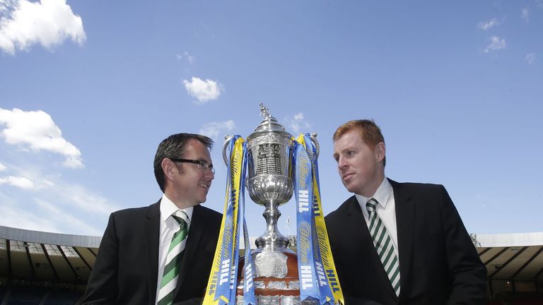 Pat Fenlon and Neil Lennon: Will battle it out for the Scottish Cup