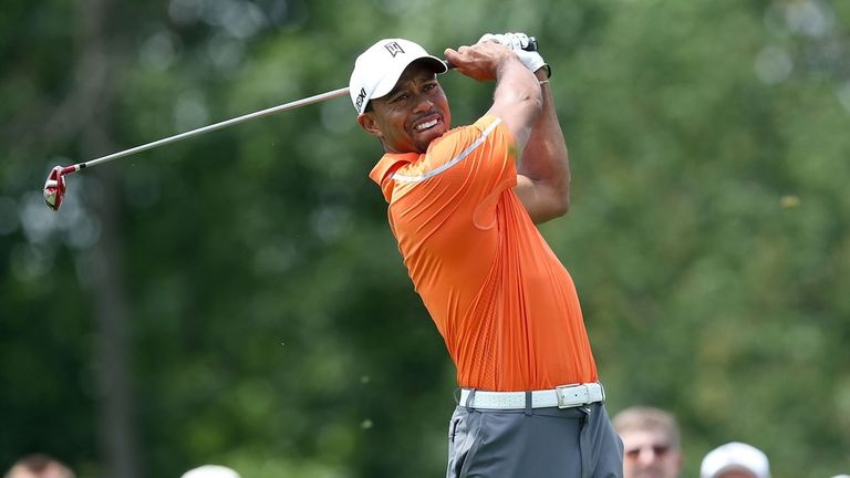 Tiger Woods during the first round of the Memorial Tournament 