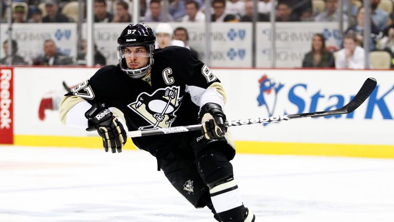 Sidney Crosby of Pittsburgh Penguins skates against Ottawa Senators in game two of the Eastern Conference semi-finals
