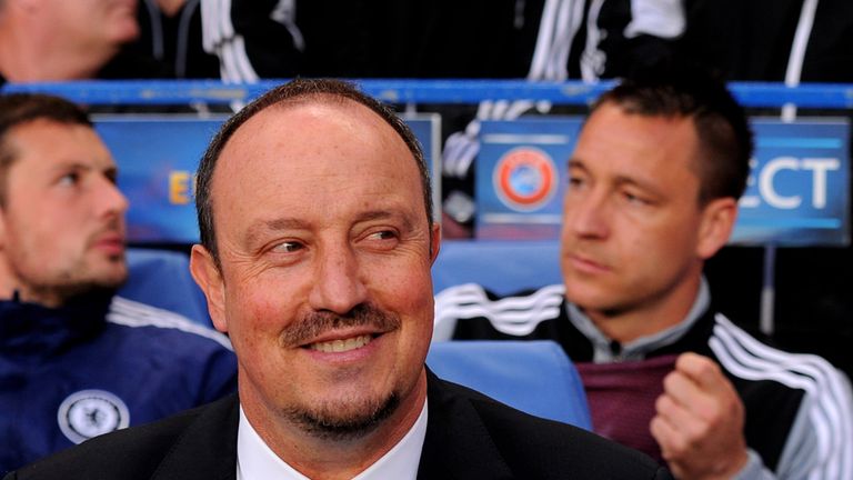 Rafael Benitez and John Terry on the bench