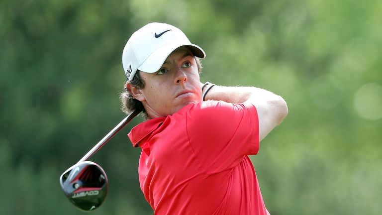 Rory McIlroy during the first round of the Memorial Tournament at Muirfield Village Golf Club