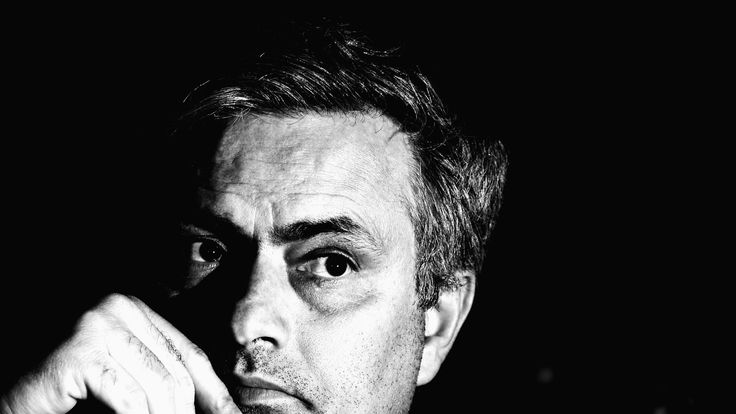 Jose Mourinho looks on during a Real Madrid press conference ahead of their UEFA Champions League Semi Final first leg match against Borussia Dortmund.