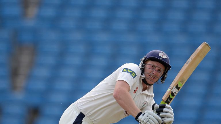 Yorkshire captain Andrew Gale bats during day one of the LV County Championship Division One match against Surrey at Headingley