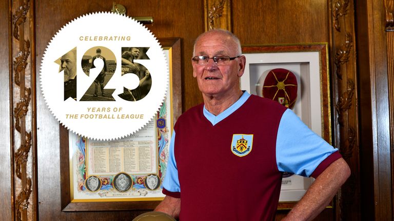 Burnley legend Jimmy Robson, part of the 125 years of the Football League celebrations.