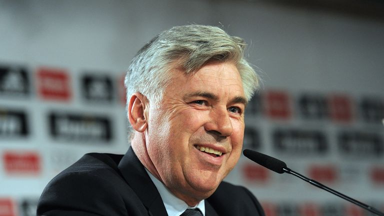 Carlo Ancelotti holds a press conference after he was presented as Real Madrid's new head coach.