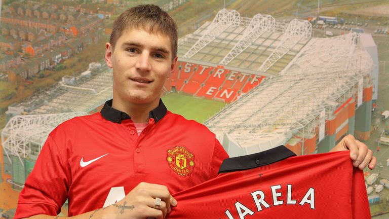 Guillermo Varela at Carrington Training Ground on June 7, 2013 in Manchester, England.