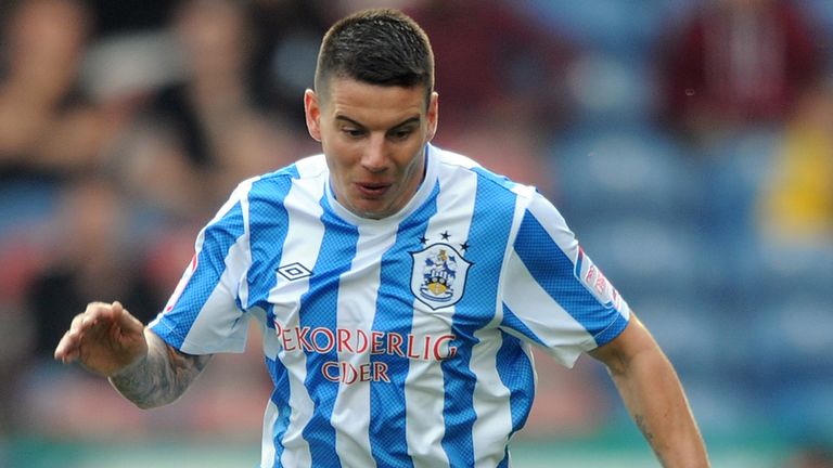HUDDERSFIELD, ENGLAND - SEPTEMBER 15:  Adam Hammill of Huddersfield Town in action during the npower Championship match between Huddersfield Town and Derby County at Galpharm Stadium on September 15, 2012 in Huddersfield, England.  (Photo by Chris Brunskill/Getty Images)