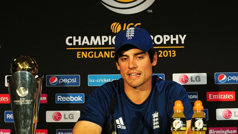 England's Alastair Cook during a press conference at Edgbaston, Birmingham.