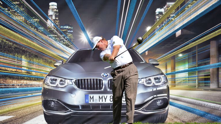 Ernie Els of South Africa tees off on the 18th hole during the first round of the BMW International Open at Golfclub Munchen Eichenried on June 20, 2013 in Munich, Germany