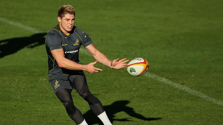 James O'Connor passes during an Australian Wallabies training session at Ballymore Stadium on June 18, 2013 in Brisbane, Australia