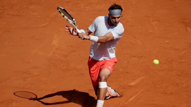 Rafael Nadal: Spaniard in action against Novak Djokovic in the  semi-final of the French Open