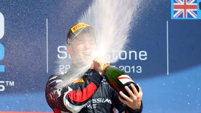 Sam Bird: Celebrates victory at Silverstone (Image: GP2 Series Media)