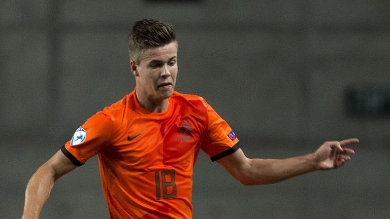 Netherlands' midfielder Marco van Ginkel controls the ball during the 2013 UEFA U-21 Championship semi-final football match between Italy and Netherlands.