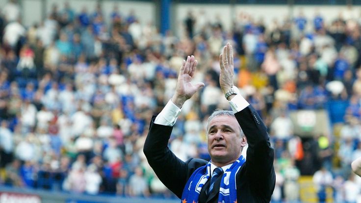 Claudio Ranieri salutes the fans after  his final match in charge of CHelsea against Leeds United
