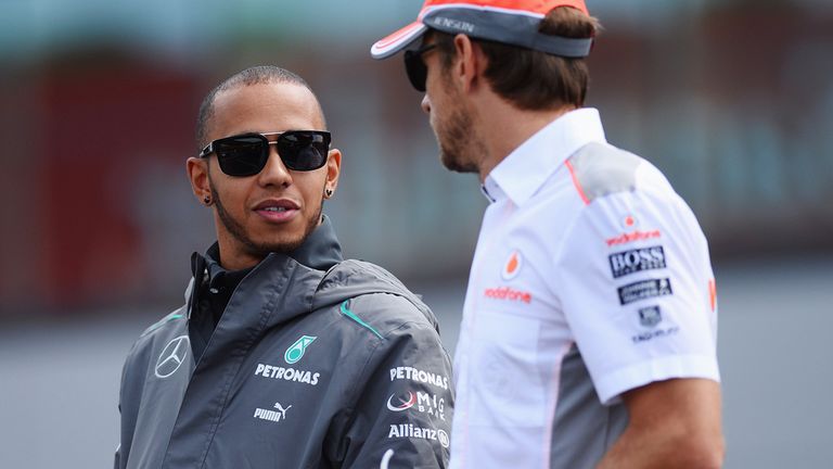Jenson Button: Pipped to fifth place by Hamilton at the last