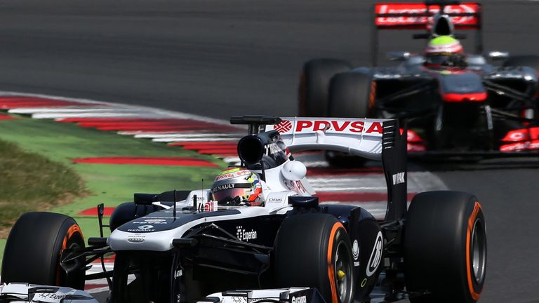 Pastor Maldonado: Gets a feel for Pirelli's new-look hard tyres
