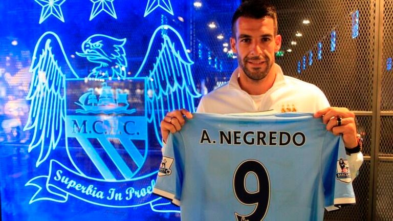 Alvaro Negredo signs for Manchester City