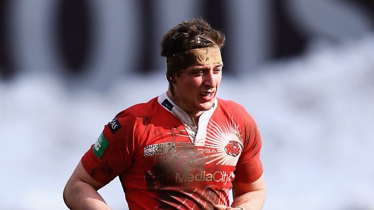 Andrew Dixon of Salford City Reds in action during the Super League match against Bradford Bulls