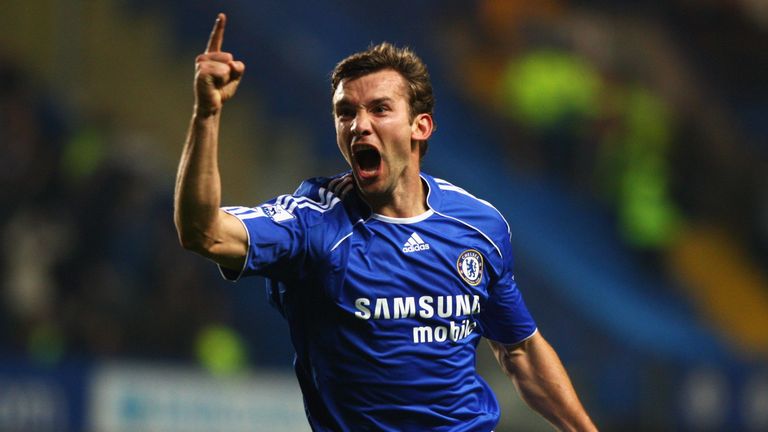 Andriy Shevchenko scores for Chelsea against Leicester City