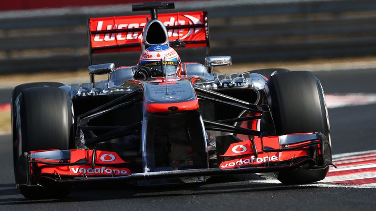 Jenson Button at the chicane