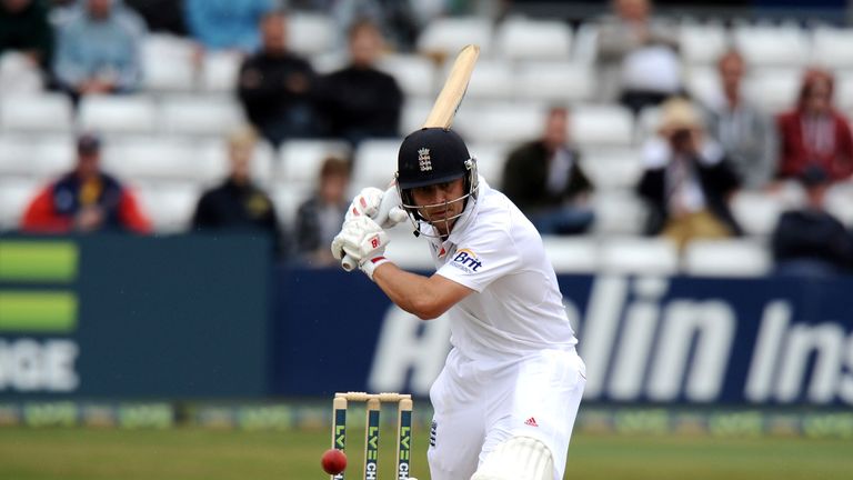 Jonathan Trott of England batting during the LV= Challenge match between Essex and England at The Ford County Ground on July 2, 2013 in Chelmsford, England