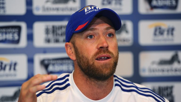 England wicketkeeper Matt Prior faces the media prior to an England Nets Session at Lord's Cricket Ground on July 16, 2013 in London, England