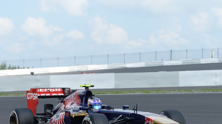 Daniel Ricciardo on track