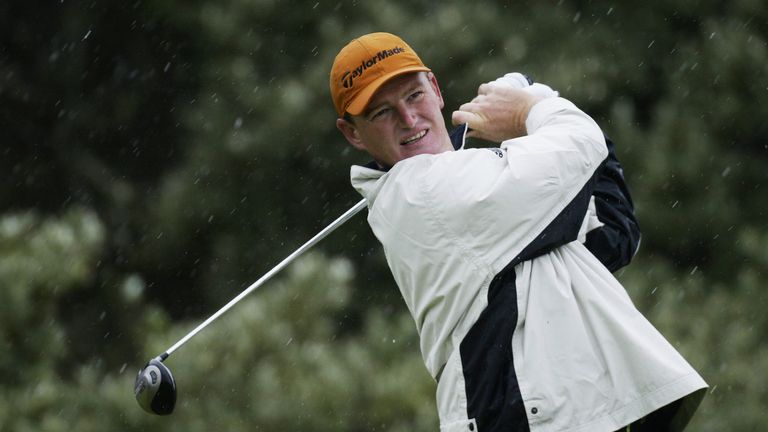 Ernie Els in action during round three at Muirfield in 2002