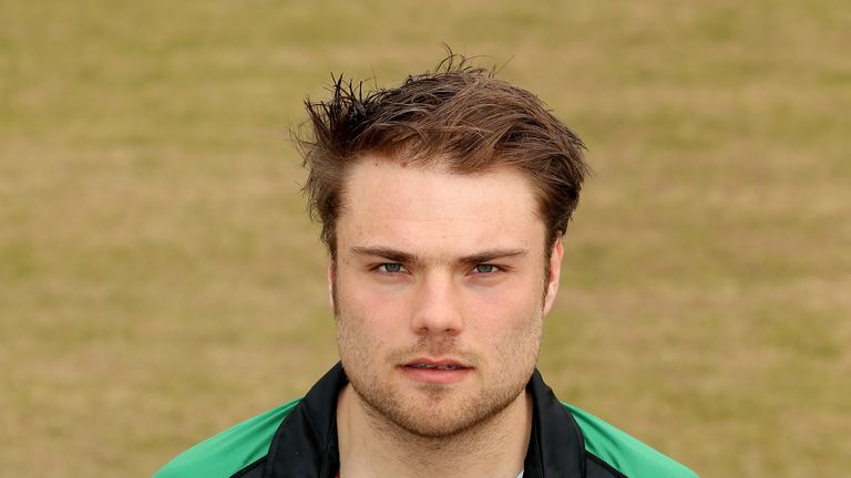 Joe Leach during a Photocall for Worcestershire County Cricket Club