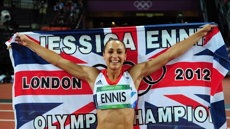 Jessica Ennis-Hill celebrates Olympic gold at London 2012