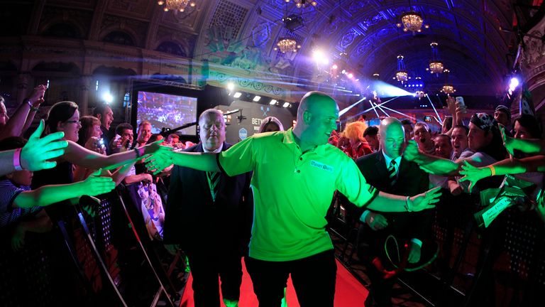 Michael van Gerwen at the World Matchplay darts