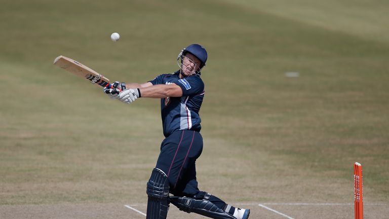CHELTENHAM, ENGLAND - JULY 16:  Richard Levi of Northamptonshire hits out during the Friends Life T20 match between the Gloucestershire Gladiators and the Northamptonshire Steelbacks at Cheltenham College on July 16, 2013 in Cheltenham, England.  (Photo by Harry Engels/Getty Images)