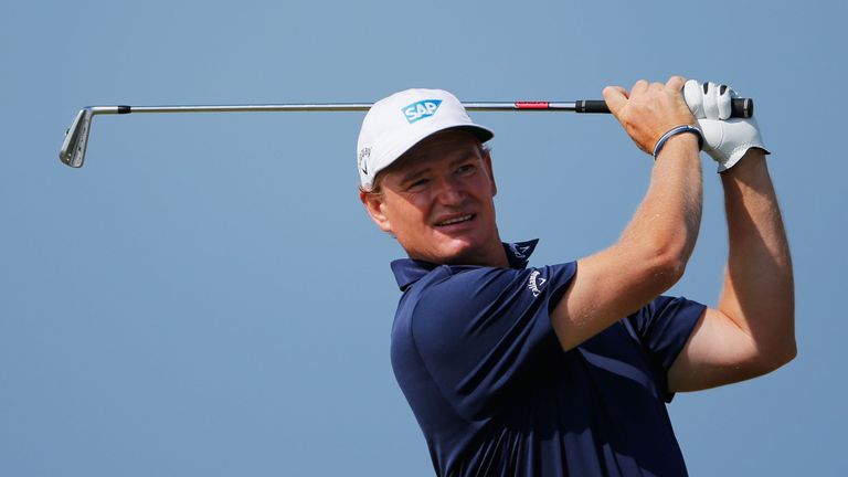 Ernie Els at the fourth hole during round three