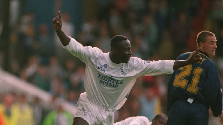  TONY YEBOAH OF LEEDS UNITED SELHURST PARK WIMBLEDON V LEEDS UNITED 