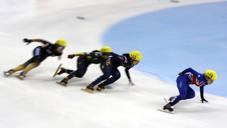 (L-R) Yui Sakai of Japan, Julie Jung of Australia, Seung-Hi Park of Korea, Elise Christie of Great Britain compete in the Women's 1000m Quarter final during the day one of the ISU World Cup Short Track at the Oriental Sports Center on December 8, 2012 in Shanghai, China.