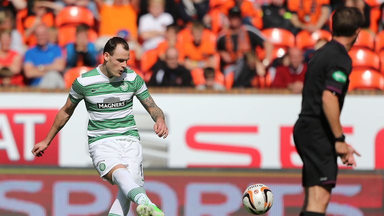 Anthony Stokes: Scoring his 50th goal for Celtic at Tannadice last month
