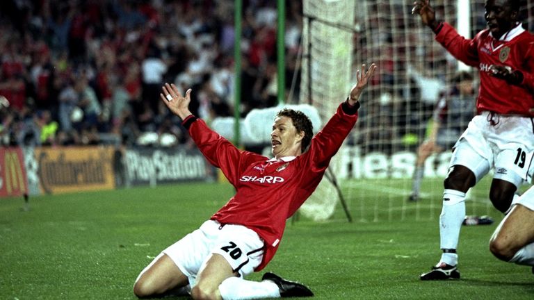 Solskjaer scored the winner for United in the 1999 Champions League final