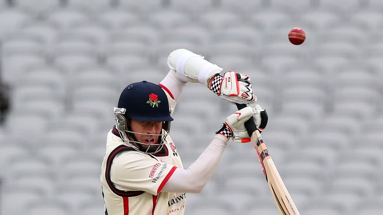 MANCHESTER, ENGLAND - APRIL 25:  Paul Horton of Lancashire bats during the LV County Championship Division Two match between Lancashire and Kent at Emirates Old Trafford on April 25, 2013 in Manchester, England.  (Photo by Alex Livesey/Getty Images)